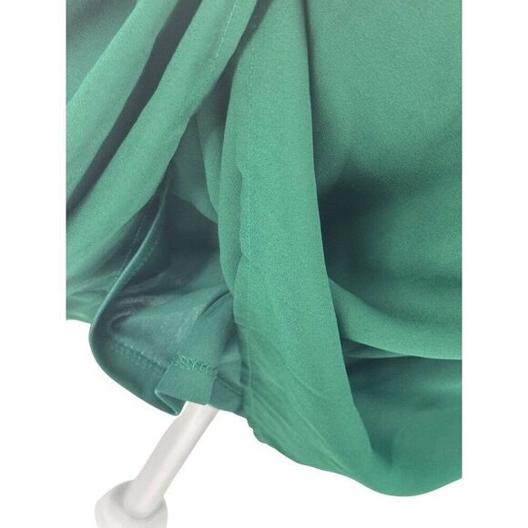 Hawthorn 41 Green Crochet-Detail Sleeveless Dress Sz M EUC Elastic Waist Spring - Picture 6 of 11